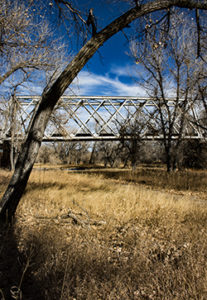 Train bridge outside of Bennett, Colorado where the lost locomotive of Kiowa Creek may lie under